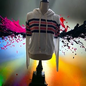 NWT Wildfox red blue stripe hoodie